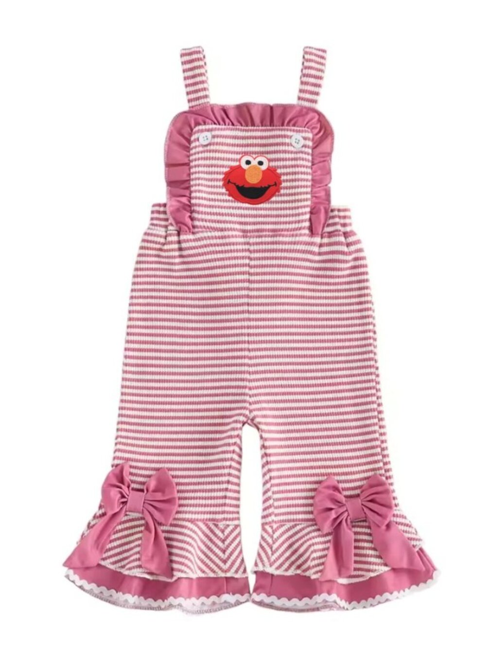 Elmo Jumpsuit Dress Elmo Second Birthday Sesame Street clothes Elmo Outfit - Picture 2 of 6